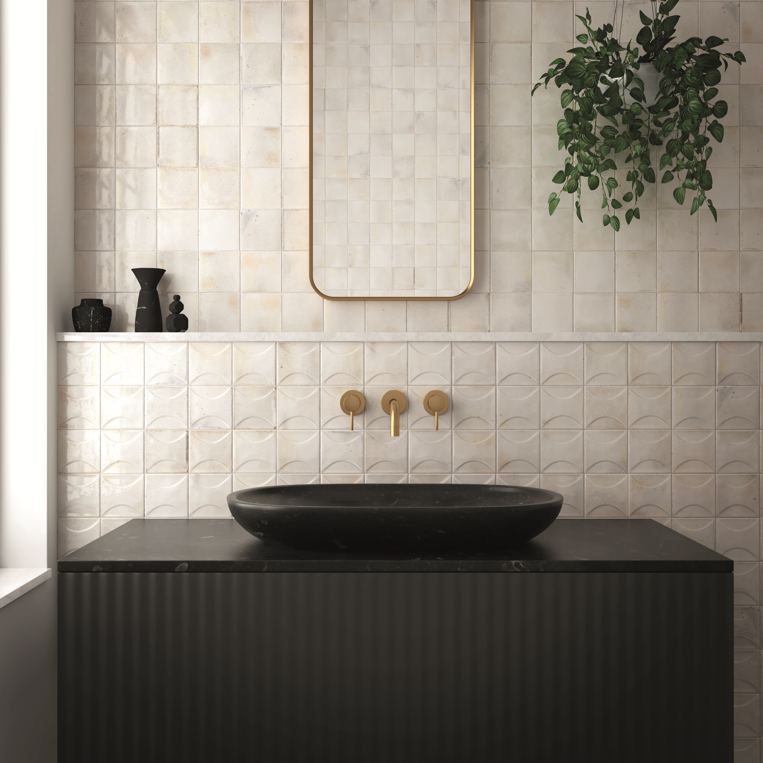 HANOI ARCO WHITE BRILLO 10X10 RELIEVE